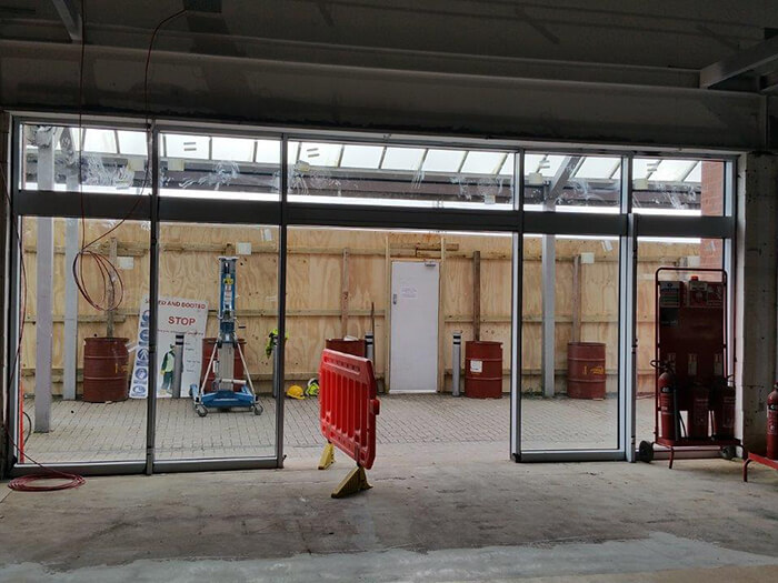 Front door at retail site